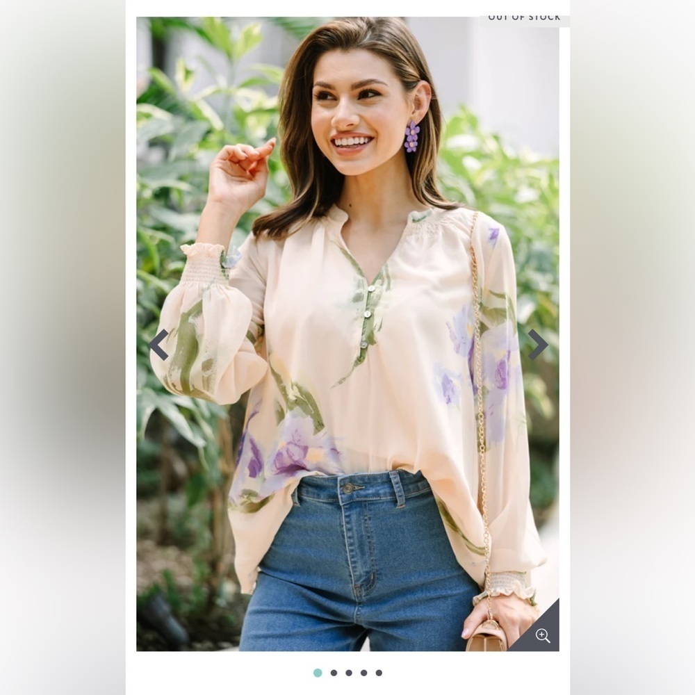 Entro Fresh Start Peach Pink Blouse - Picture 2 of 8